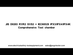 R1/R2/S1/S2 Testleri için Su Geçirmez Test Odası JIS D0203, IPX3/IPX4/4K Testleri için IEC60529