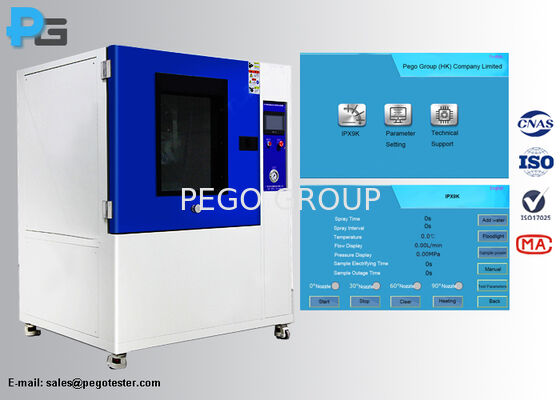 ISO20653 Compliance IPX9K Test Chamber with High Pressure 8000-10000Kpa and SUS304 Stainless Steel for Auto Parts